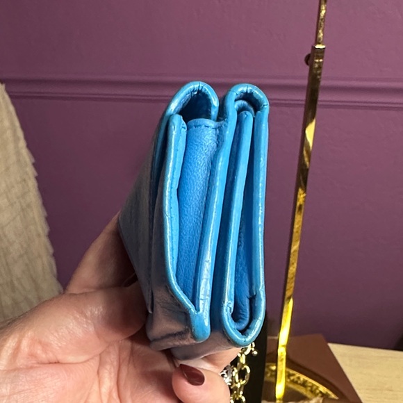 Balenciaga Vibrant Azure Leather Card Mini Wallet - Picture 8 of 11